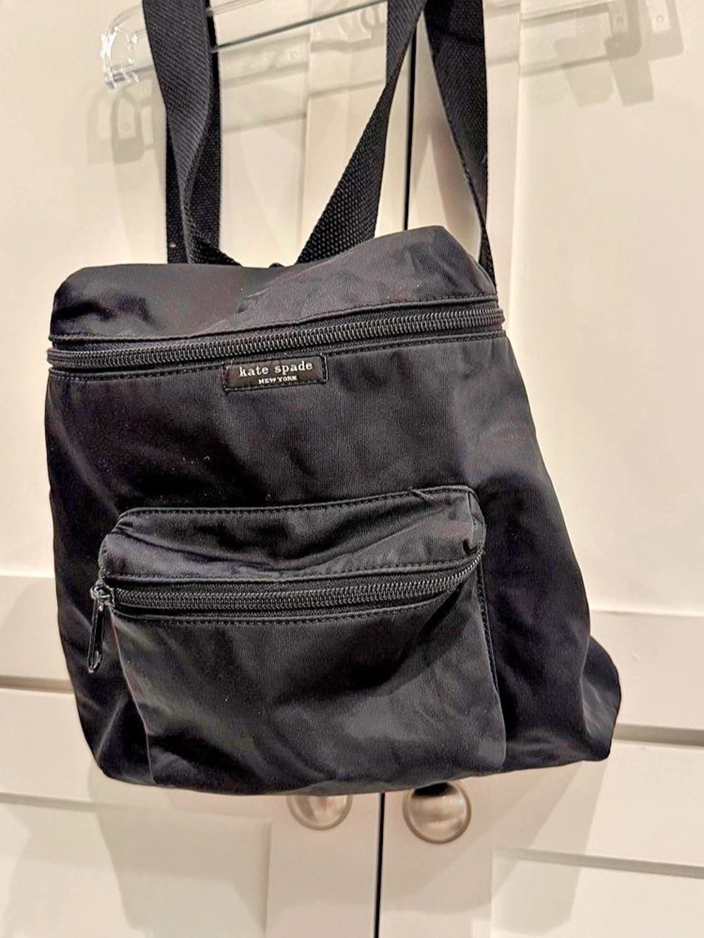 Kate Spade Small Black Nylon Backpack Like New